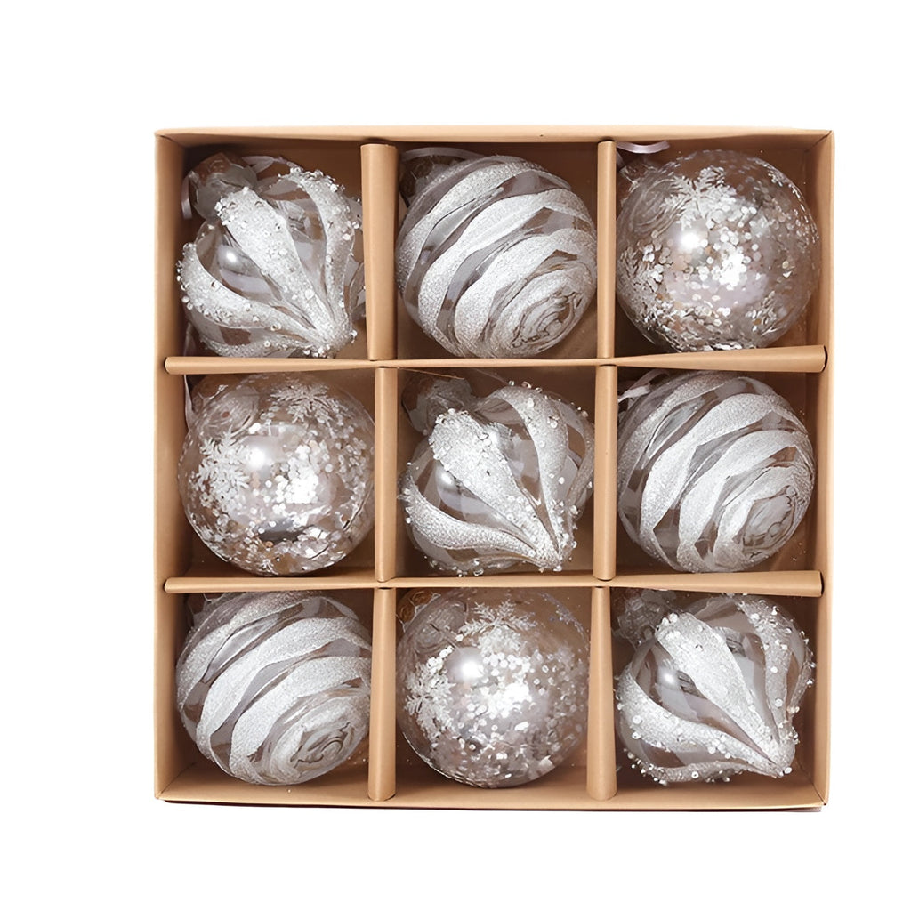 Yeouu | Golden Christmas Baubles Set | Plastic Christmas Ornaments