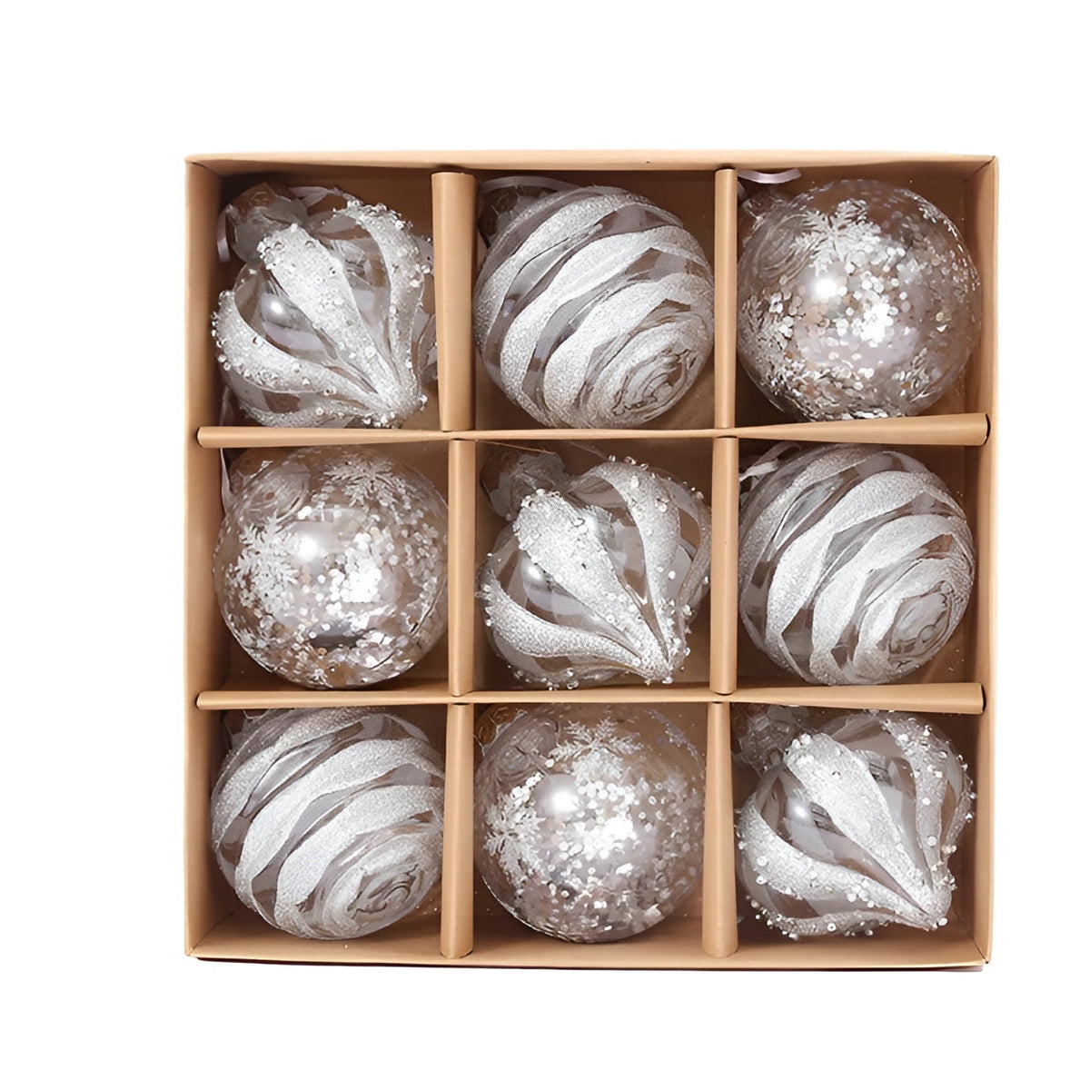 Yeouu | Golden Christmas Baubles Set | Plastic Christmas Ornaments