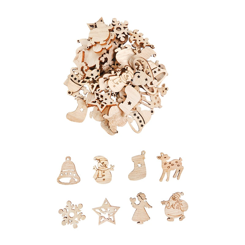 Yeouu | Wooden Winter Happy Christmas Ornaments