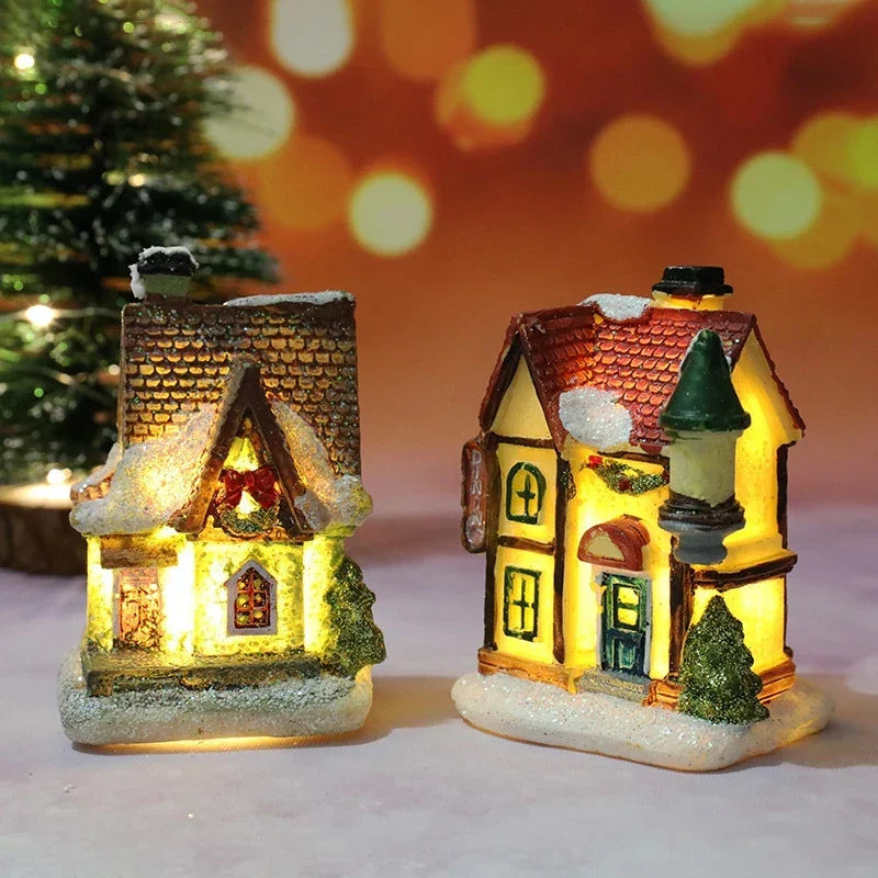 Yeouu | Winter Dreams LED Christmas House Figurines