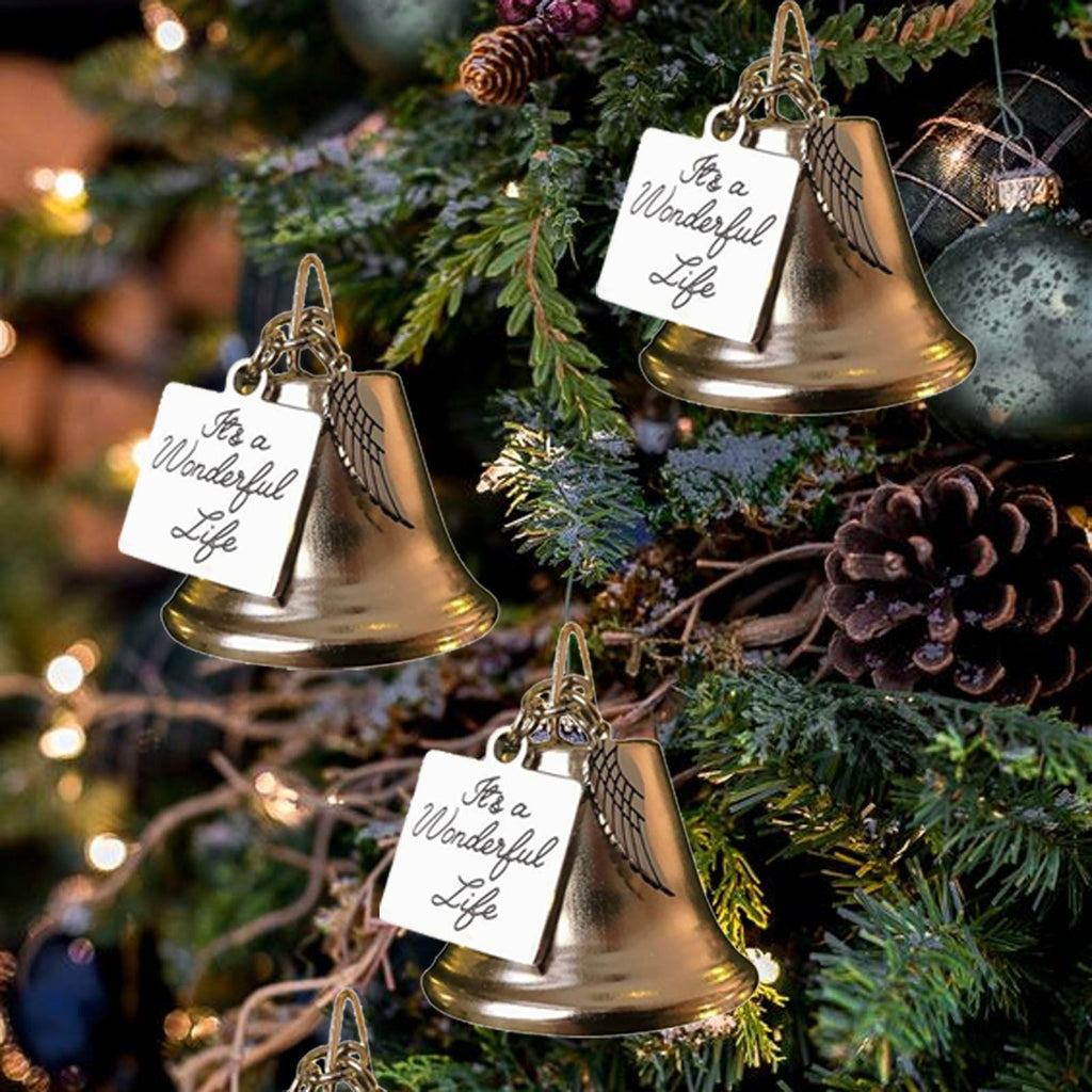 Yeouu | 🎄Christmas Tree Memorial Ornaments Angel Wings Bell Hangings Hanging Decoration