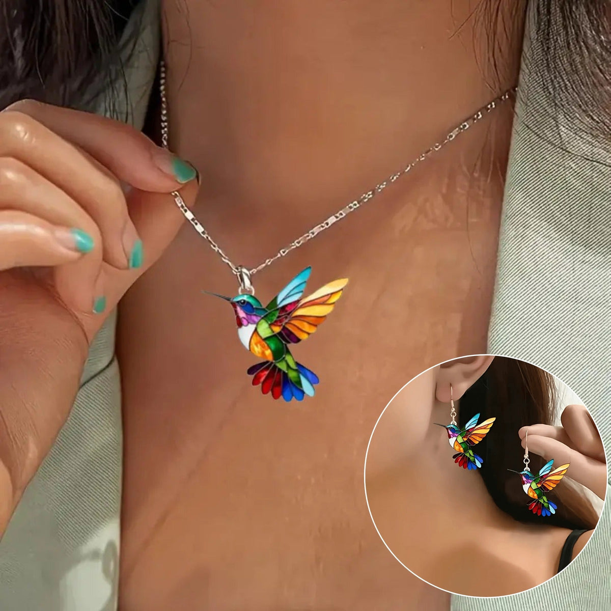 🌲Early Christmas Sale—Beautiful Hummingbird Necklace
