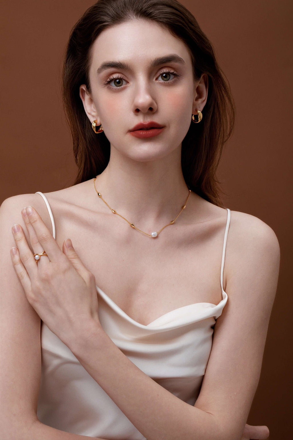 Wavelet Freshwater Pearl Ring