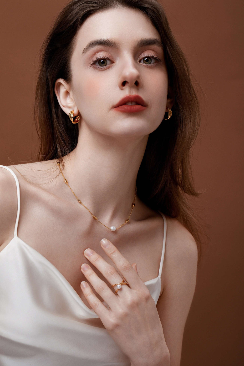 Wavelet Freshwater Pearl Ring