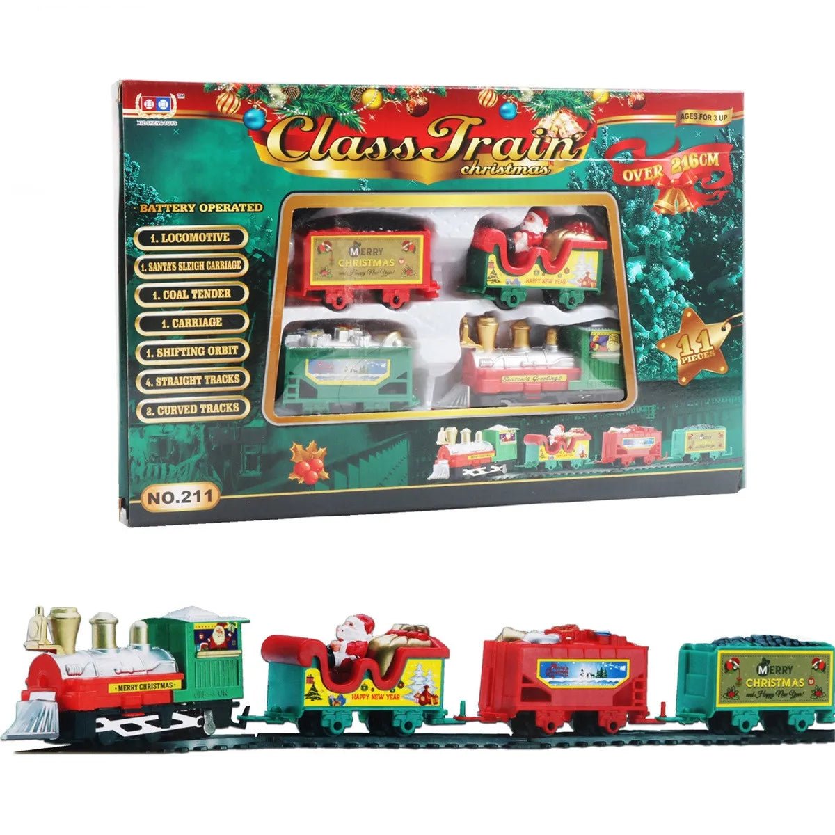 Yeouu | Electric Christmas Tree Train with Realistic Details and Quick Assembly
