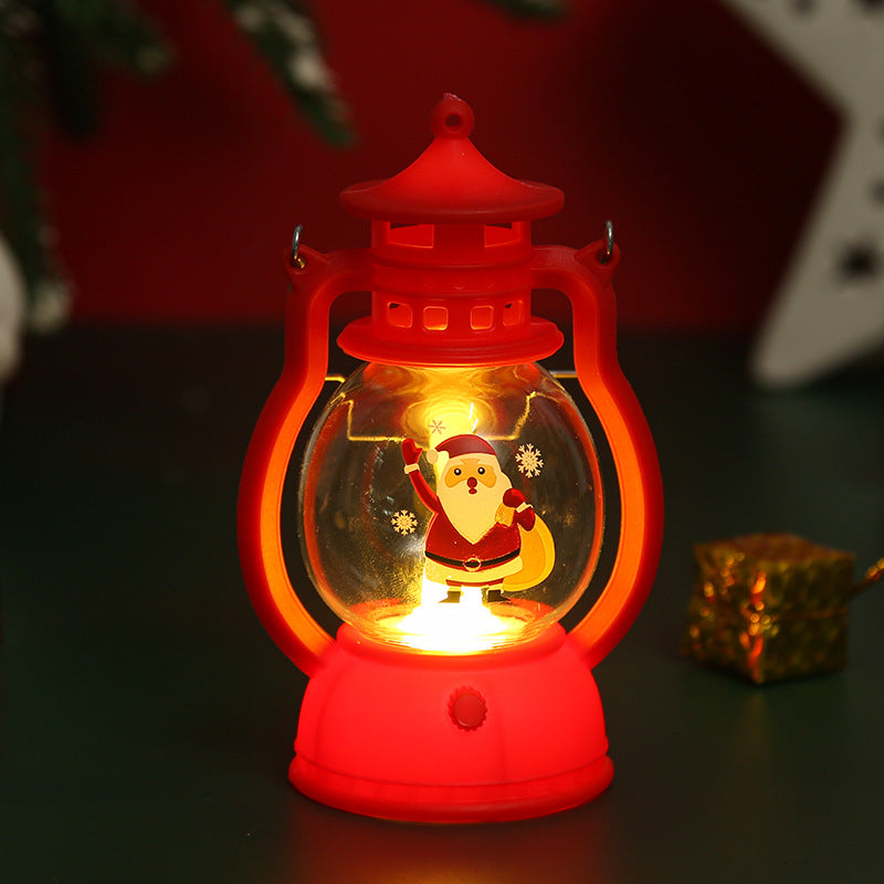 Decorative Christmas lantern with Santa Claus motif Yeouu