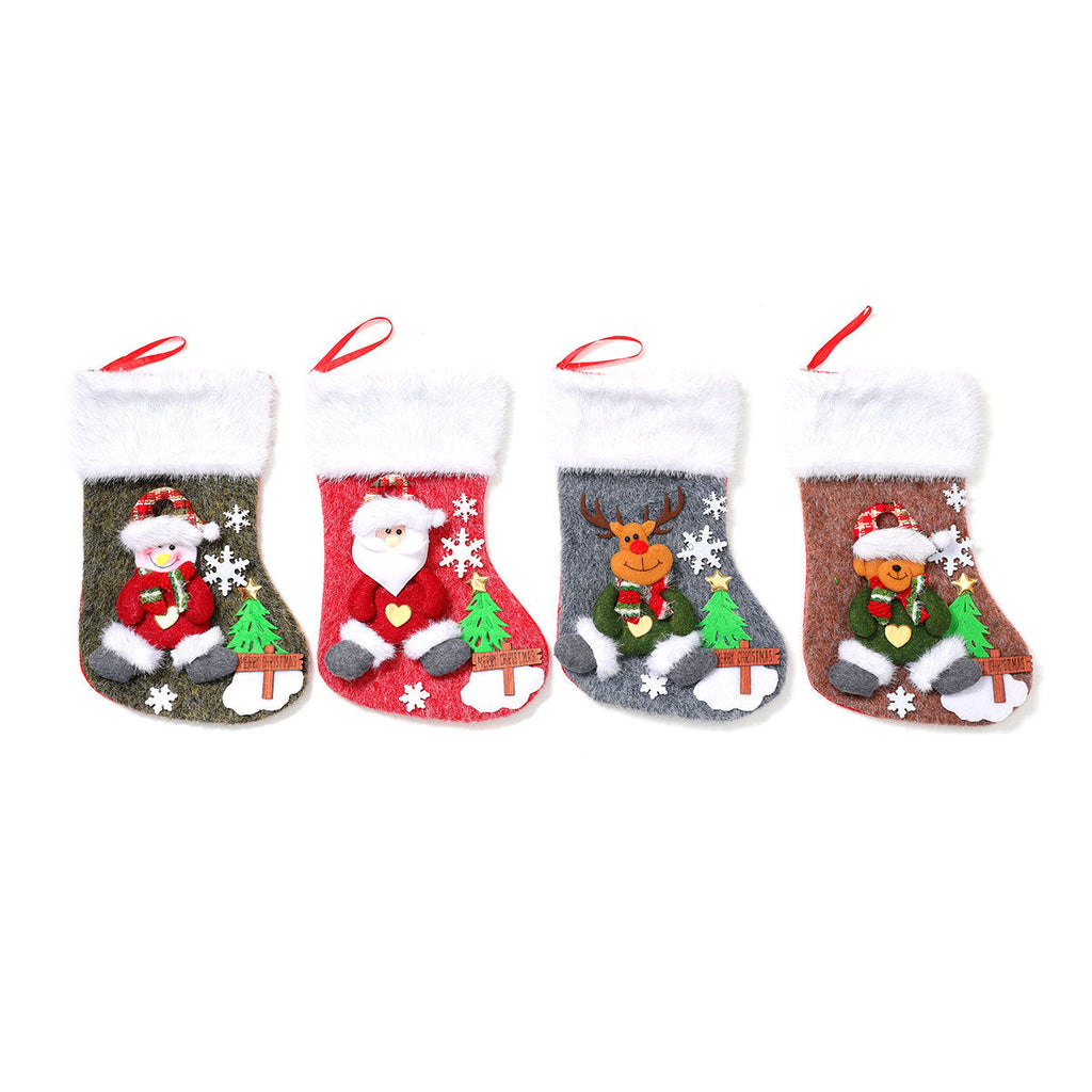 Christmas Stocking with Festive Motif Yeouu