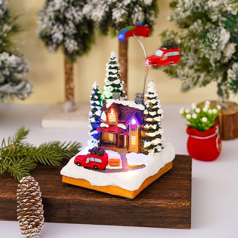 Nostalgic Christmas Village Decoration Yeouu