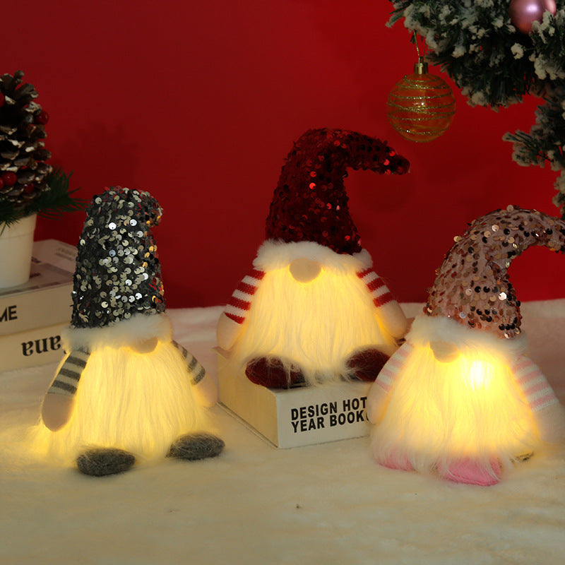 Decorative Christmas gnome with lighting Yeouu