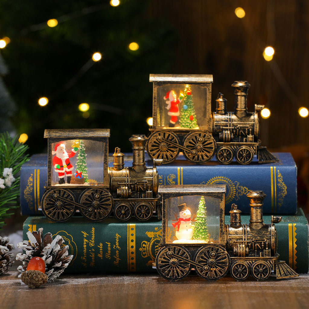 Christmas-Themed LED Light-Up Train Decoration Yeouu