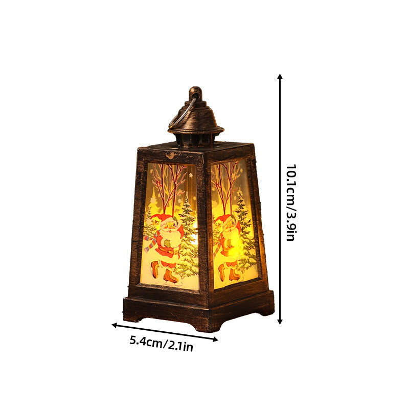 Decorative Christmas lantern with winter motifs Yeouu
