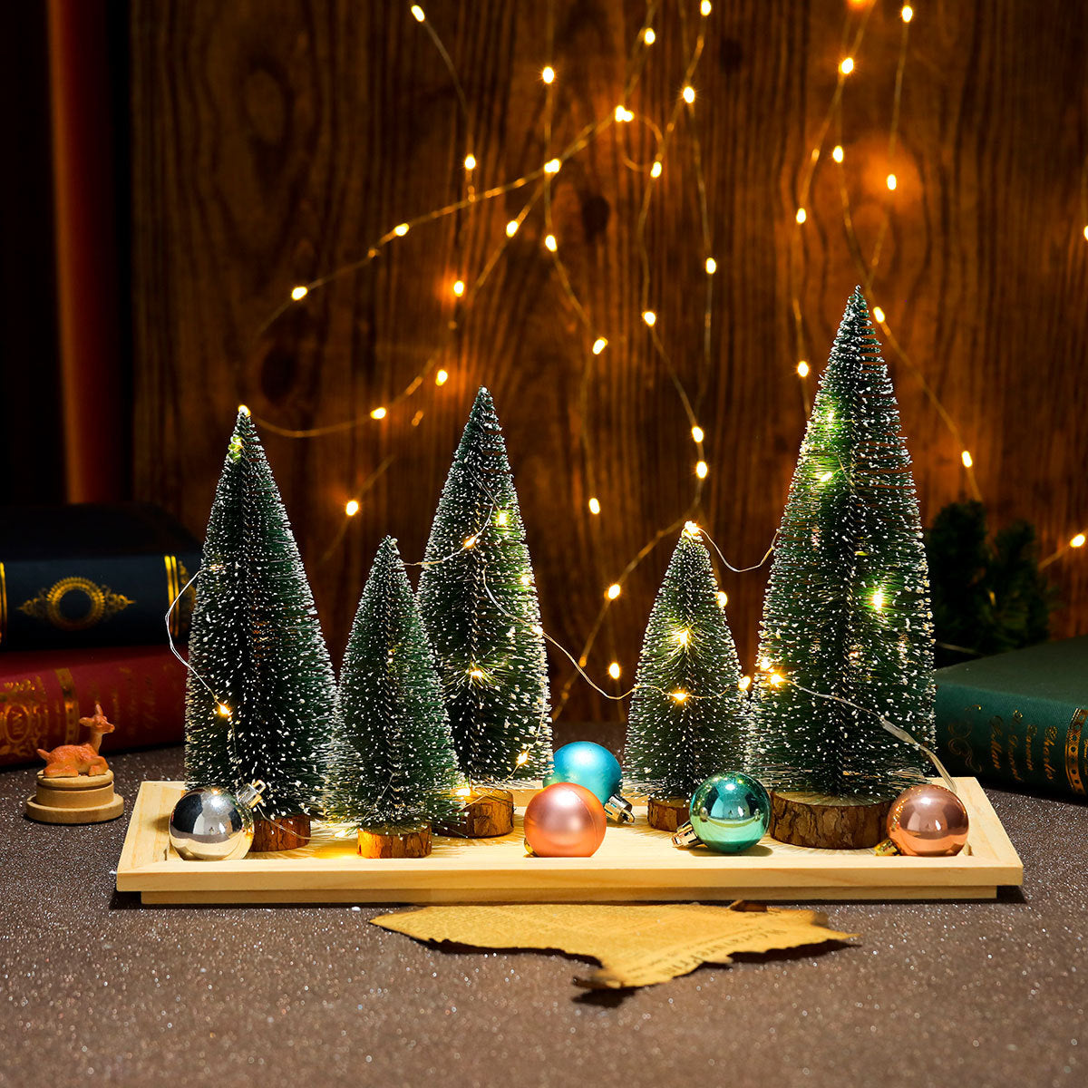 Decorative Miniature Christmas Tree Set Yeouu