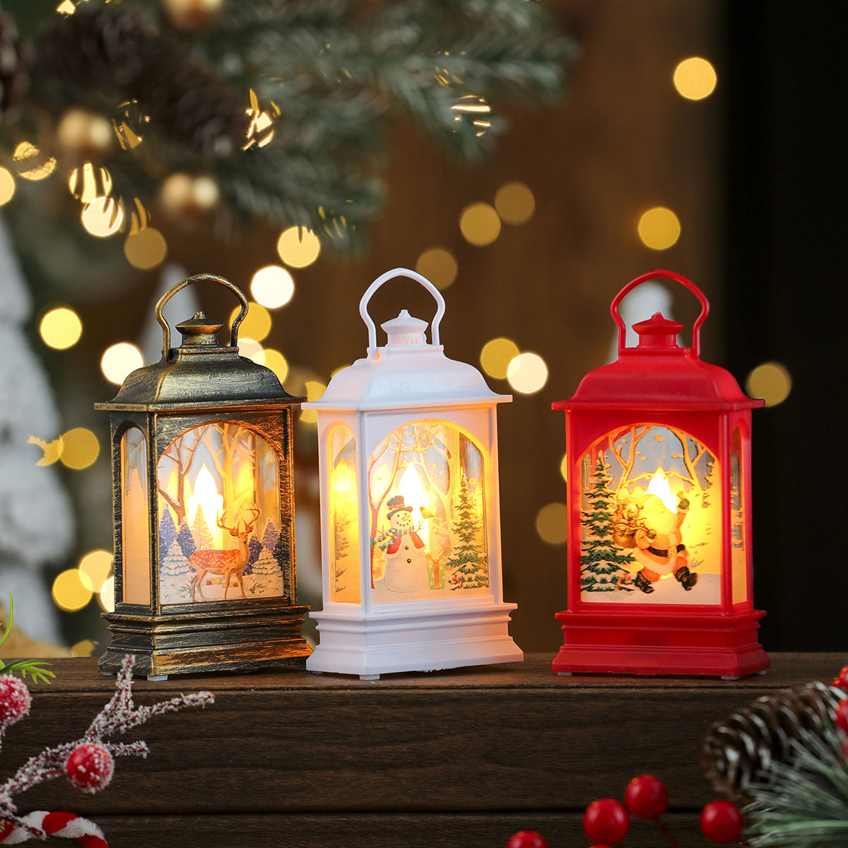 LED Illuminated Christmas Lantern Yeouu