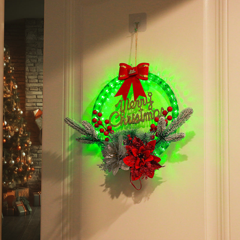 Illuminated Christmas Wreath Yeouu