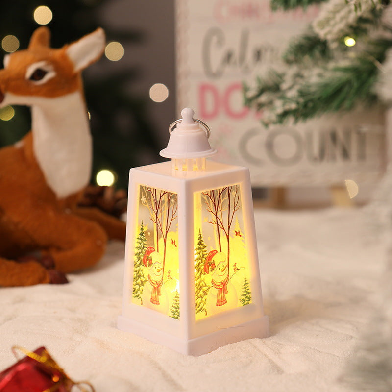 Decorative Christmas lantern with winter motifs Yeouu