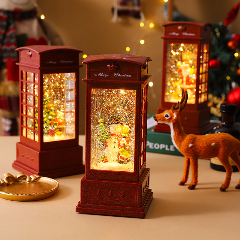Nostalgic Christmas lantern with snowman motif Yeouu