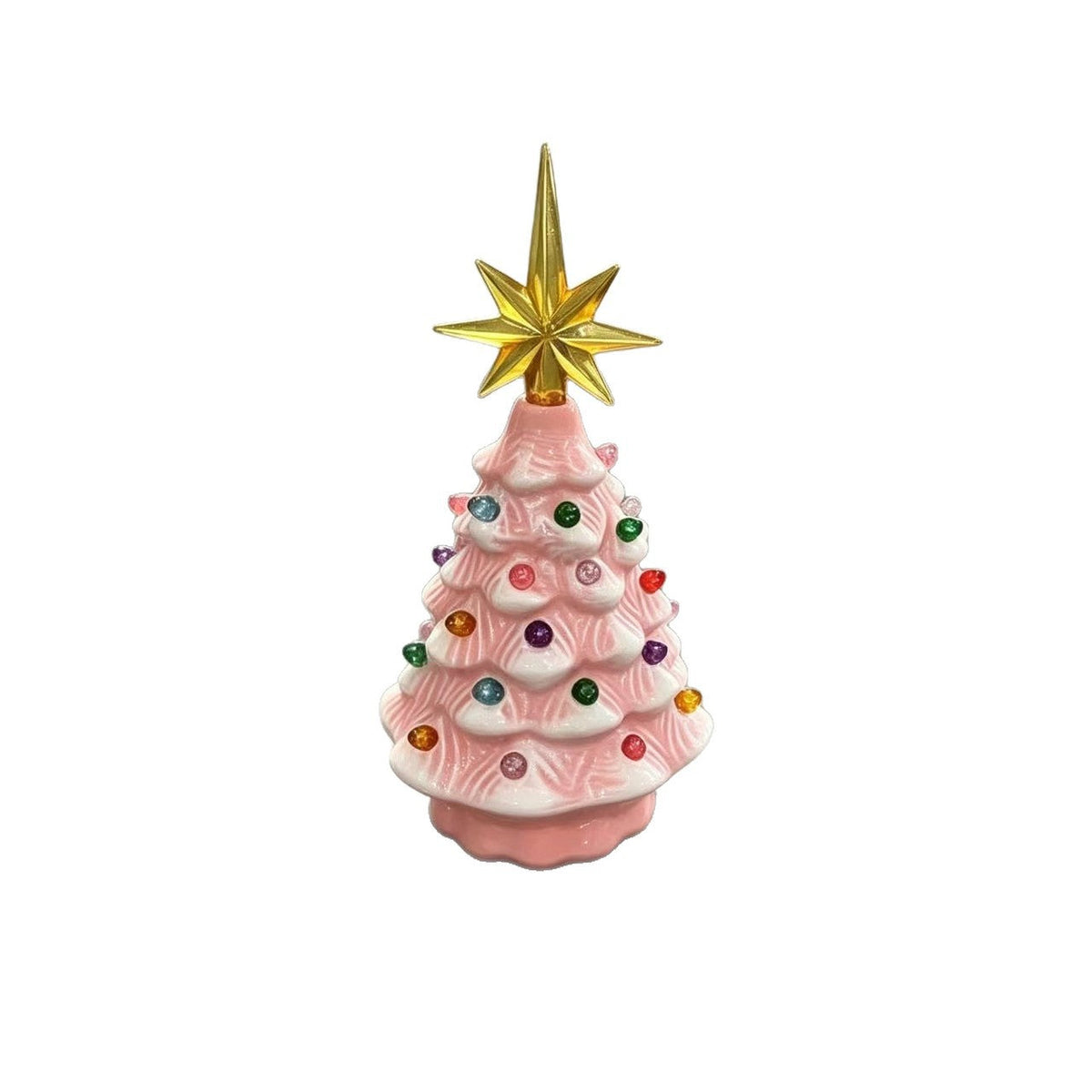 Decorative Ceramic Christmas Tree Figurine Yeouu