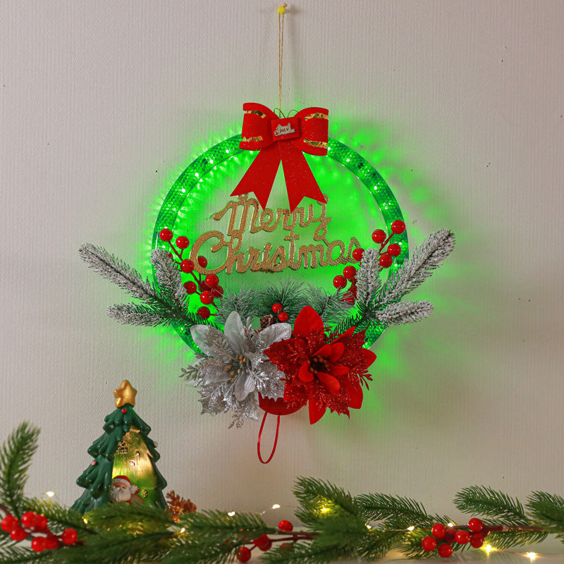 Illuminated Christmas Wreath Yeouu