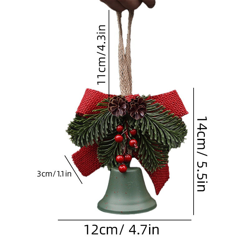 Festive Christmas bell with pine cone decoration Yeouu
