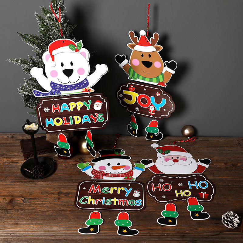 Decorative Christmas Snowman Sign Yeouu