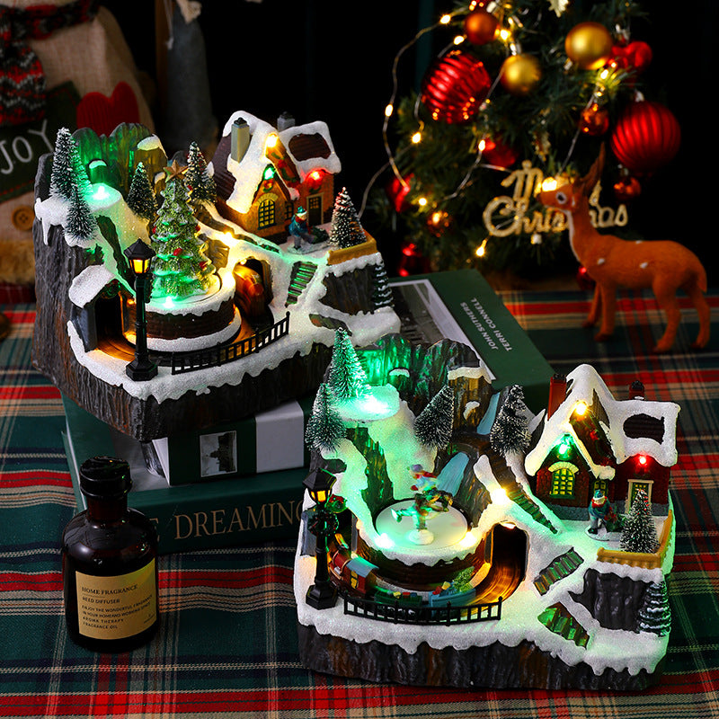 Christmas village with lights Yeouu