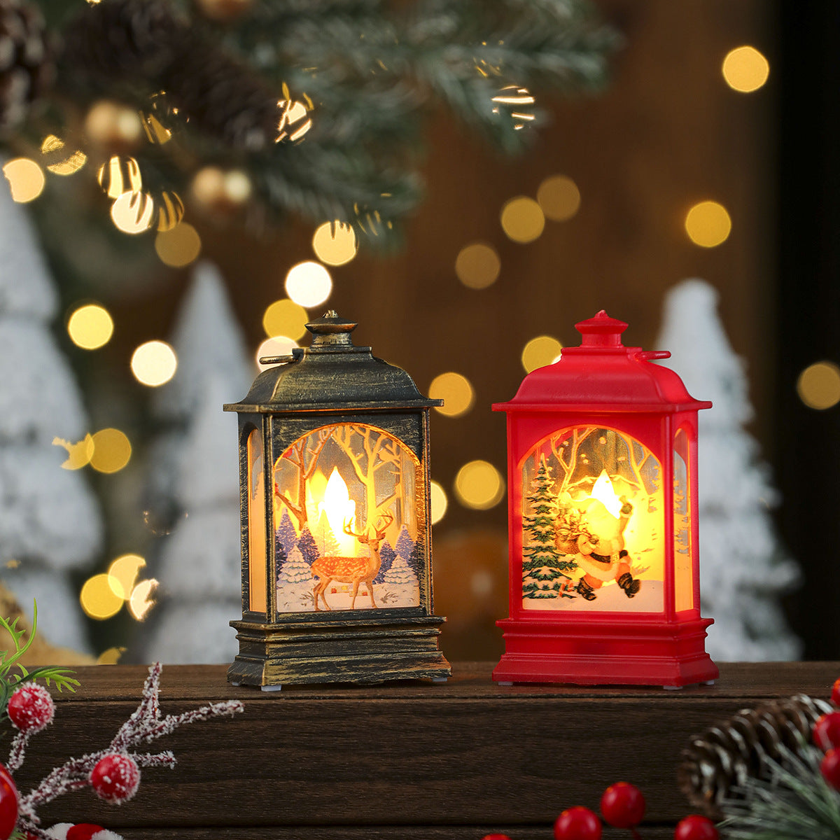 LED Illuminated Christmas Lantern Yeouu