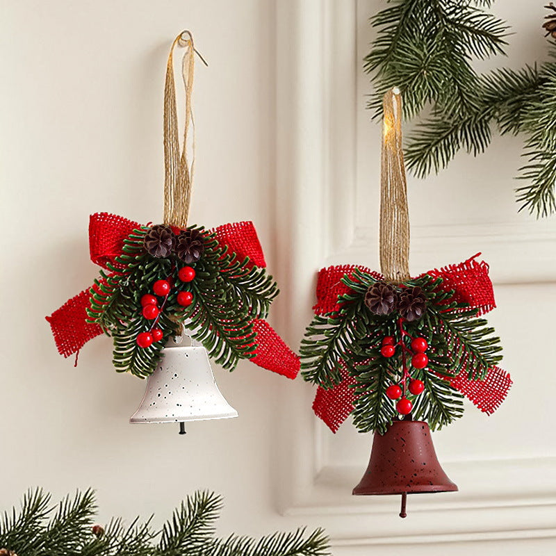 Festive Christmas bell with pine cone decoration Yeouu