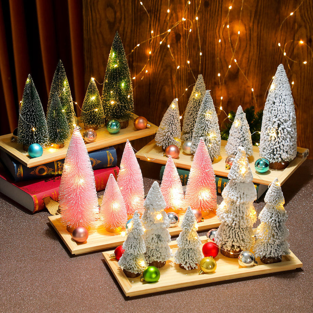 Decorative Miniature Christmas Tree Set Yeouu