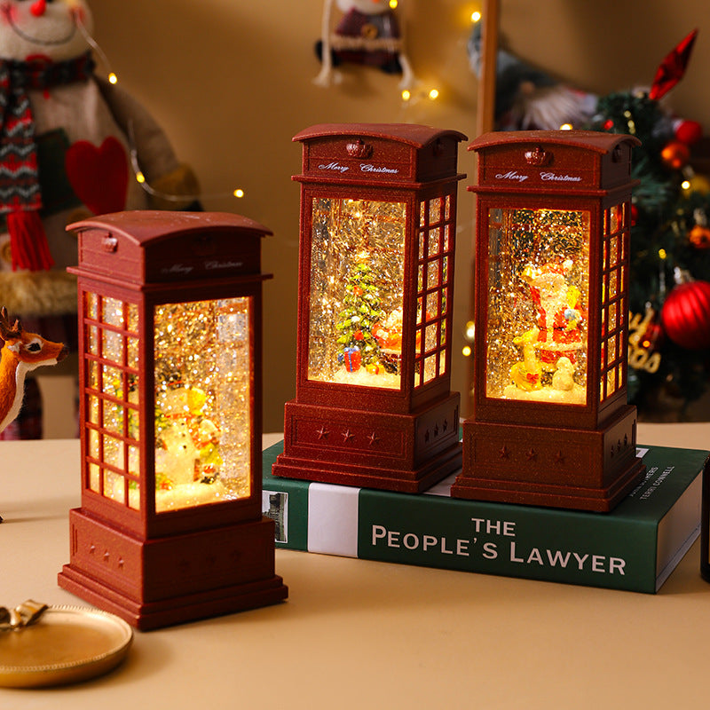 Nostalgic Christmas lantern with snowman motif Yeouu