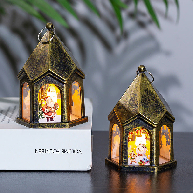 LED Christmas lantern with nostalgic design
