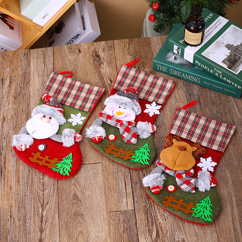 Christmas stocking with creative designs Yeouu