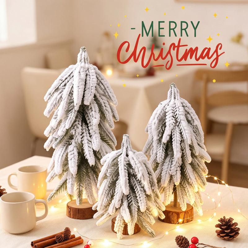 Illuminated Miniature Christmas Tree Decorations Yeouu