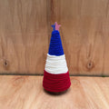 Unisex festive table tree made of knitted fleece with star topper and wooden base Yeouu