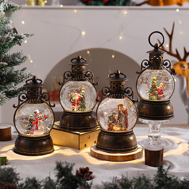 Nostalgic Christmas lantern with snow globe Yeouu