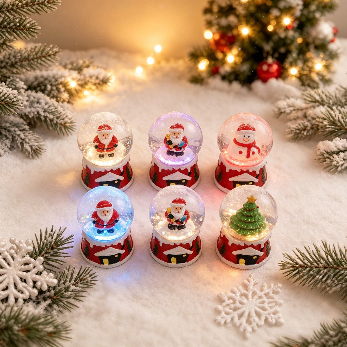 Magical Christmas Snow Globe Figures Yeouu