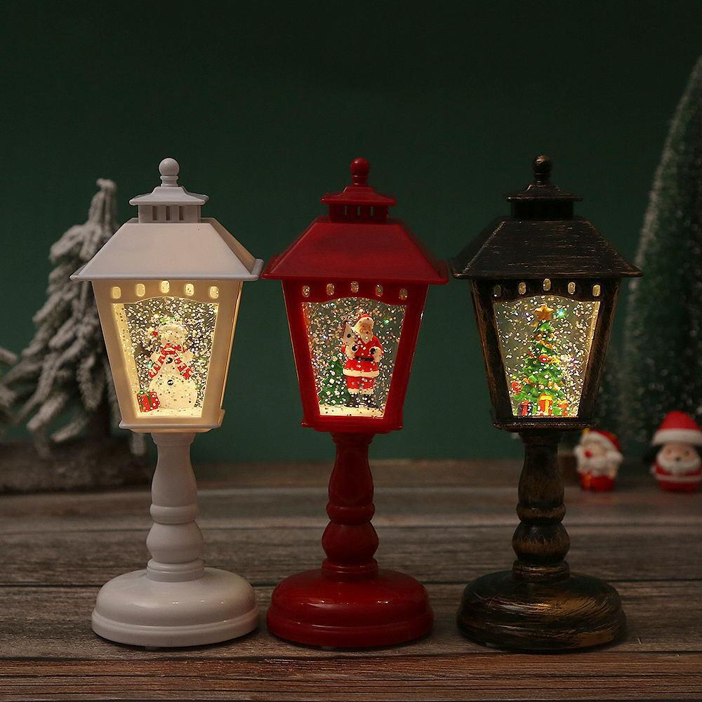 Nostalgic Christmas lantern with Santa figure Yeouu