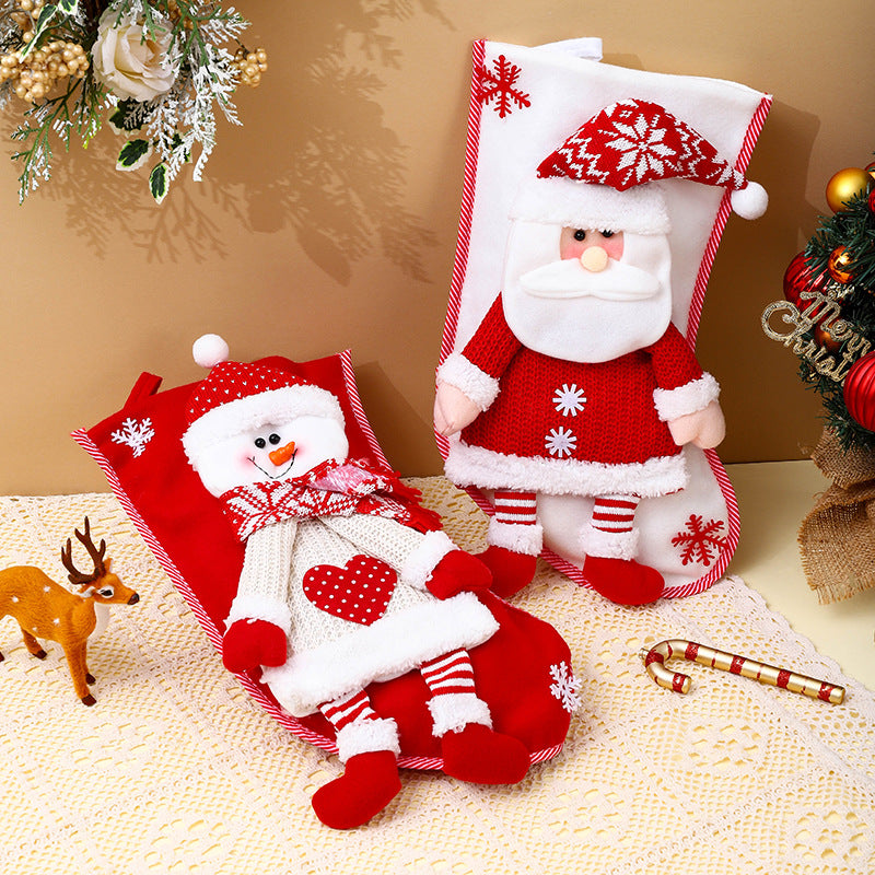 Festive Snowman Christmas Stocking Yeouu