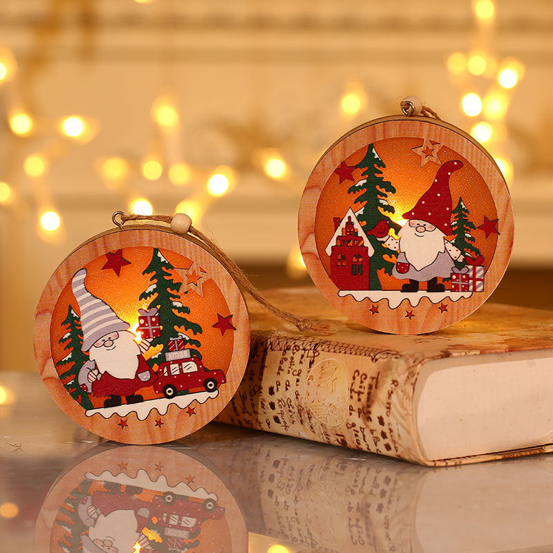 Festive Wooden Christmas Ornament Yeouu