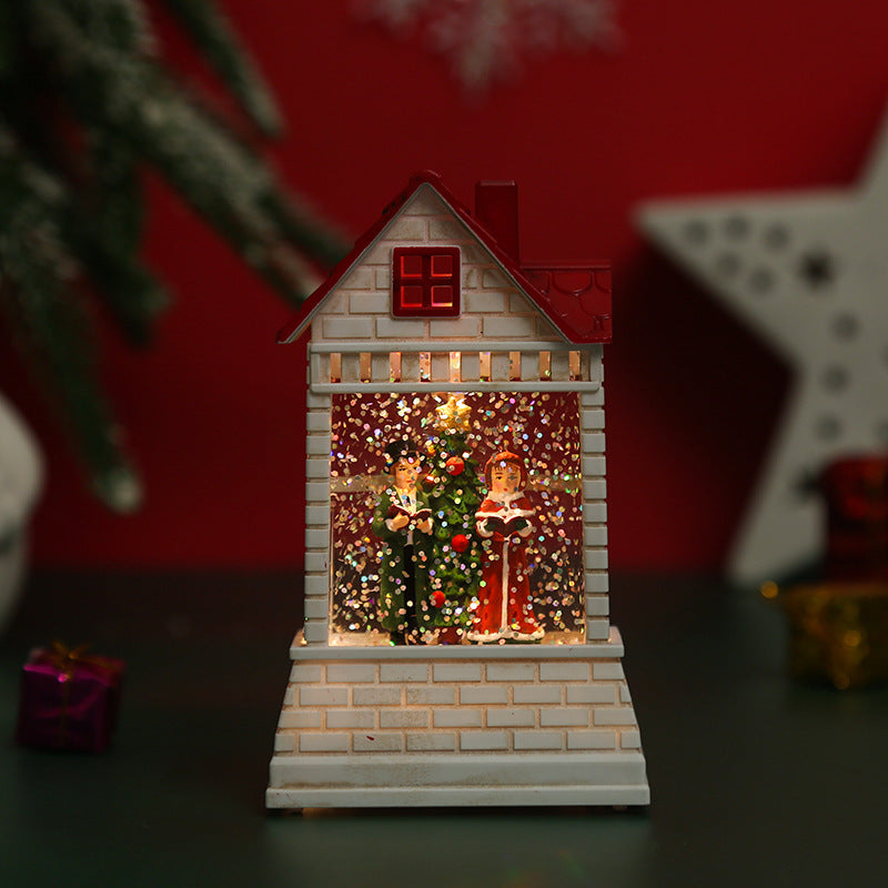 Illuminated Christmas village with moving figures Yeouu
