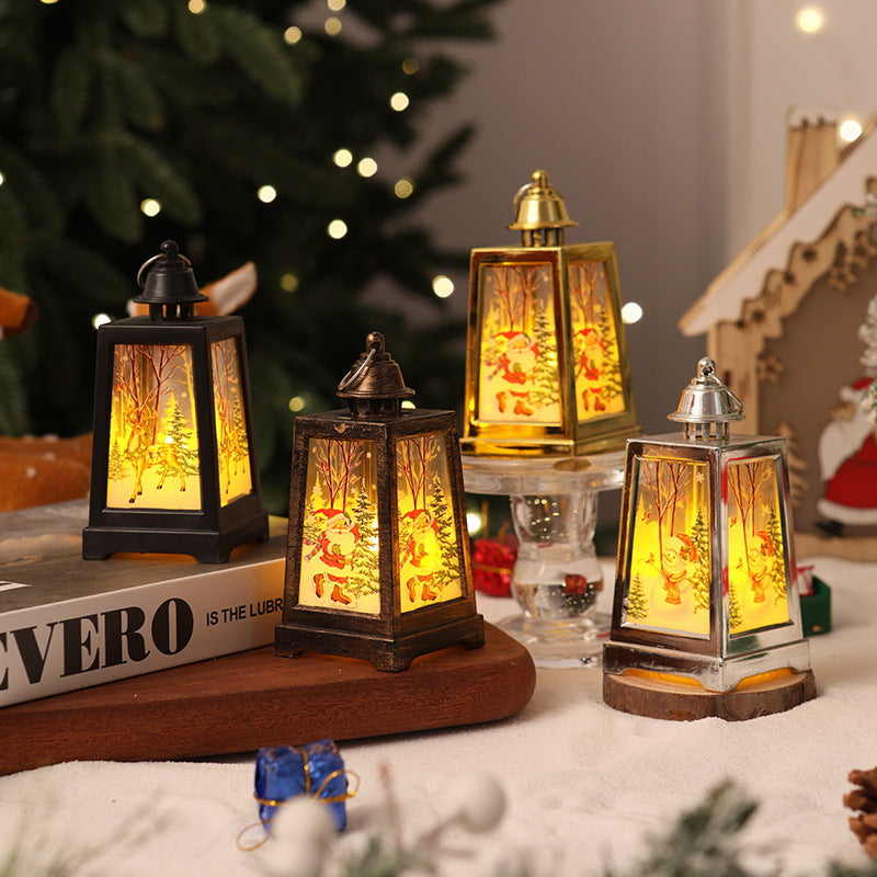 Decorative Christmas lantern with winter motifs Yeouu