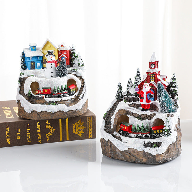 LED Illuminated Christmas Village Scene Yeouu