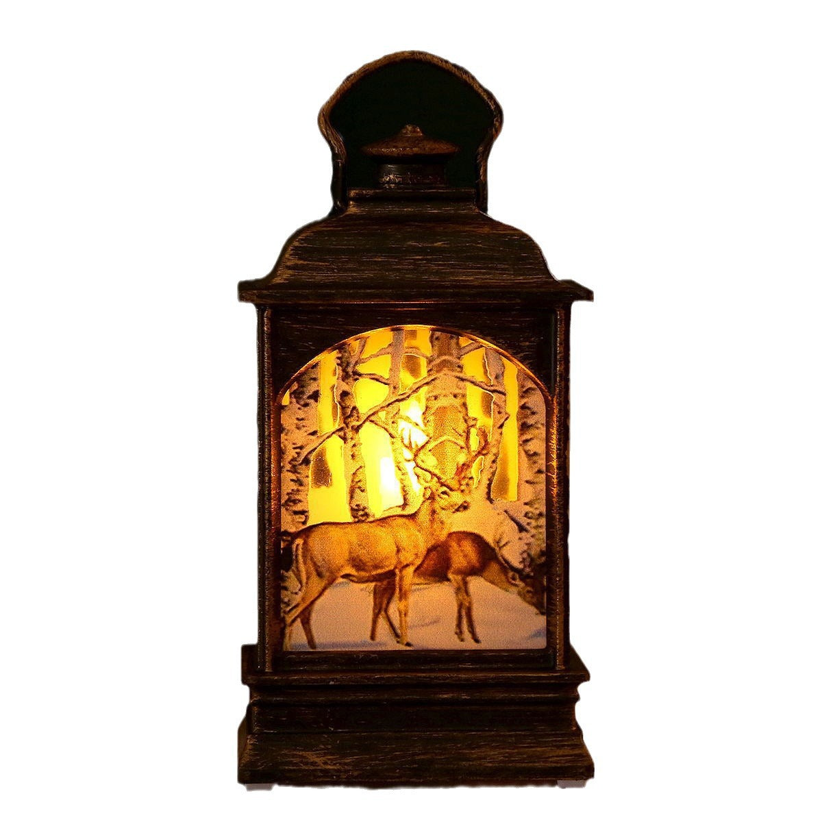 Nostalgic Christmas lantern with Santa motif Yeouu