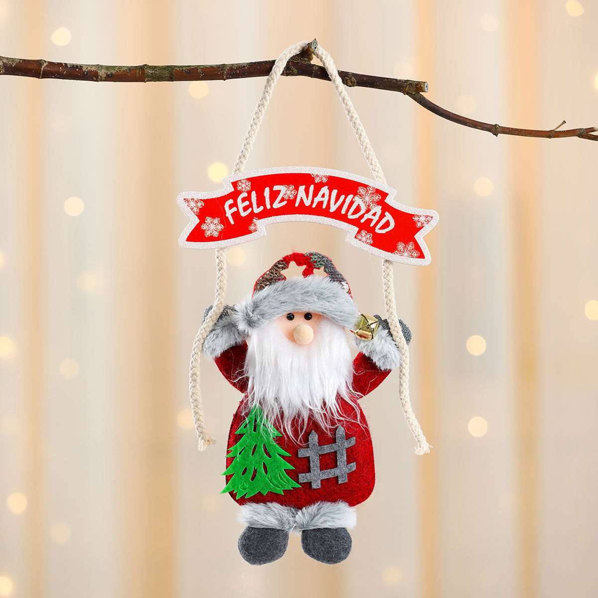 Festive Santa Hanging Ornament Yeouu
