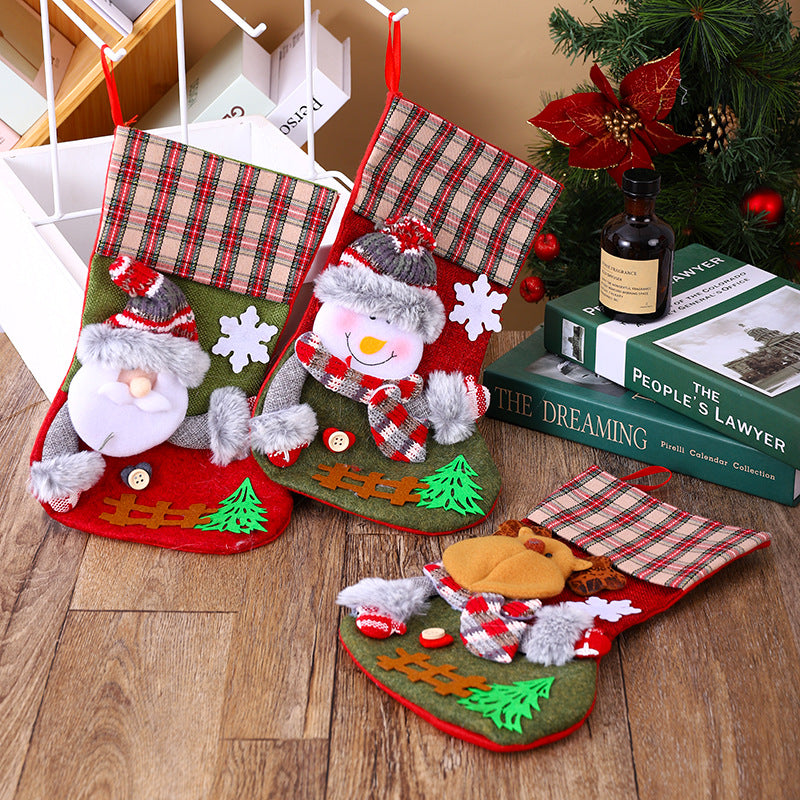 Christmas stocking with creative designs Yeouu