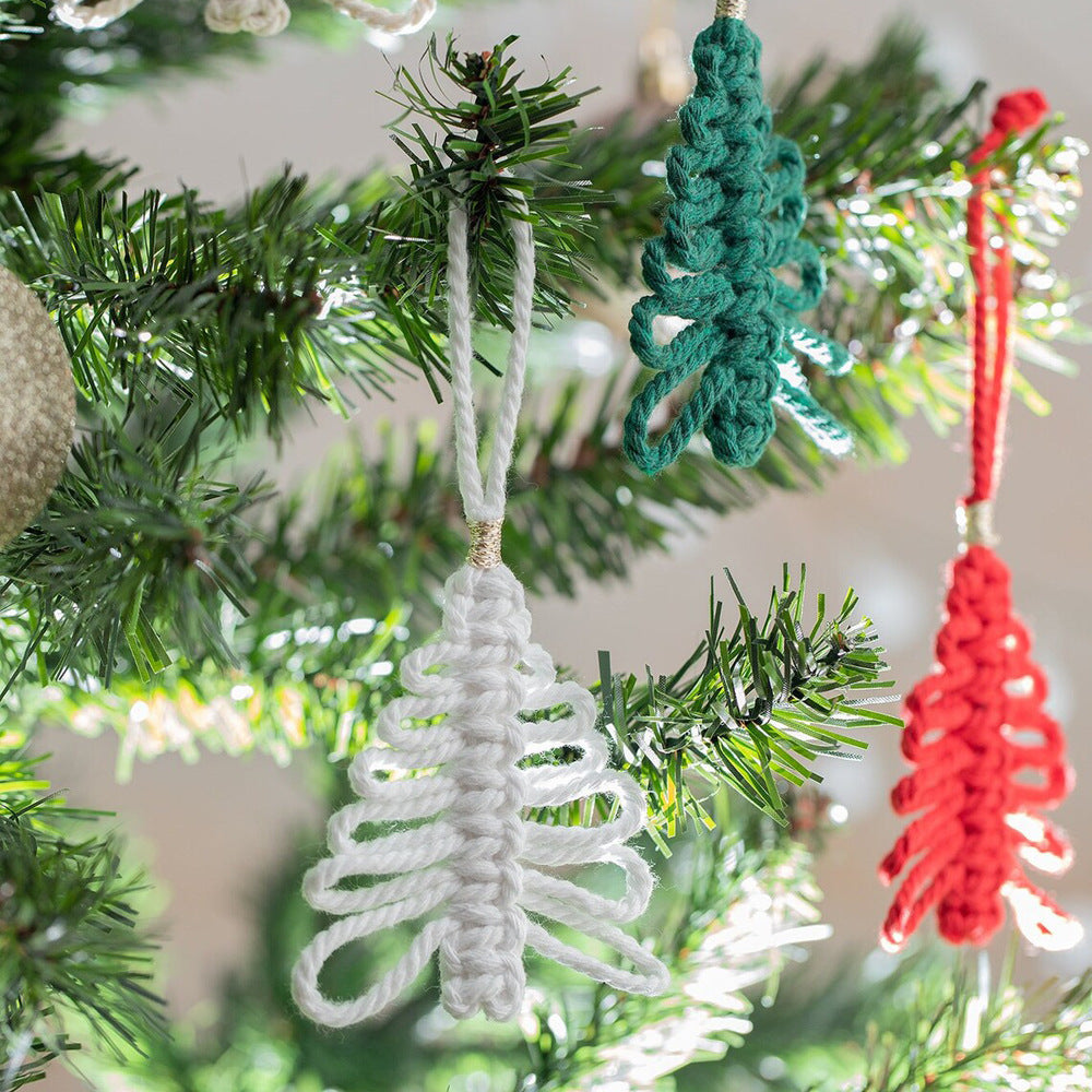 Macrame Christmas Tree Ornament Yeouu