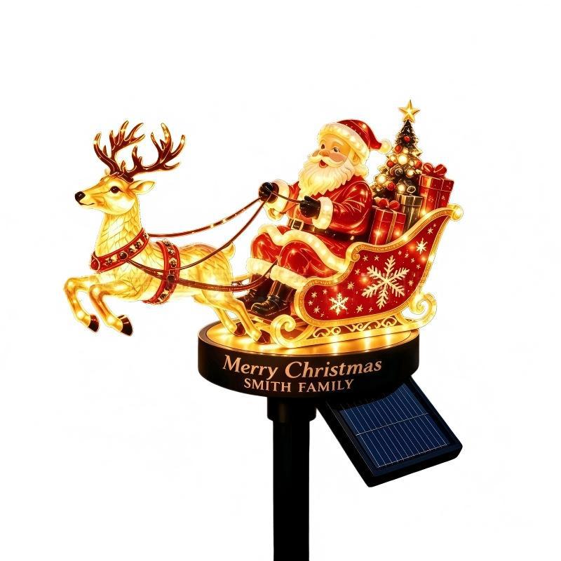 Christmas light decoration with Santa and reindeer Yeouu