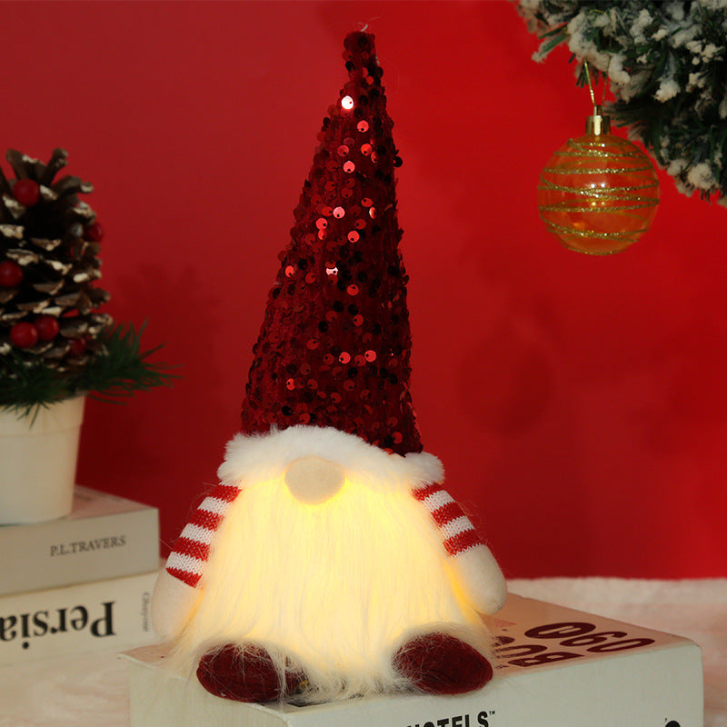 Decorative Christmas gnome with lighting Yeouu