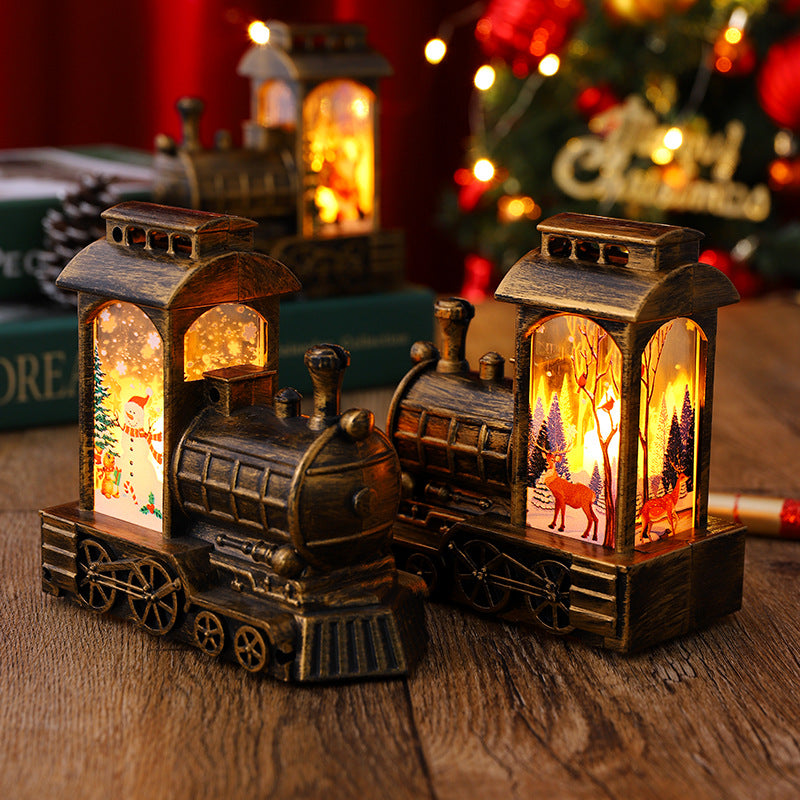 Nostalgic Christmas Train Lantern Yeouu