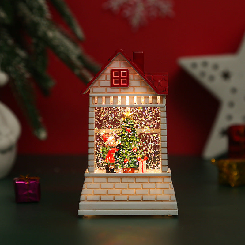 Illuminated Christmas village with moving figures Yeouu