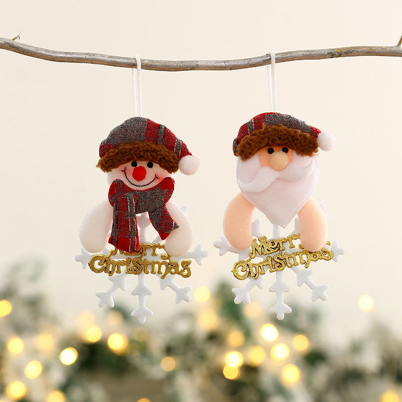 Plush Snowman Holiday Ornament Yeouu